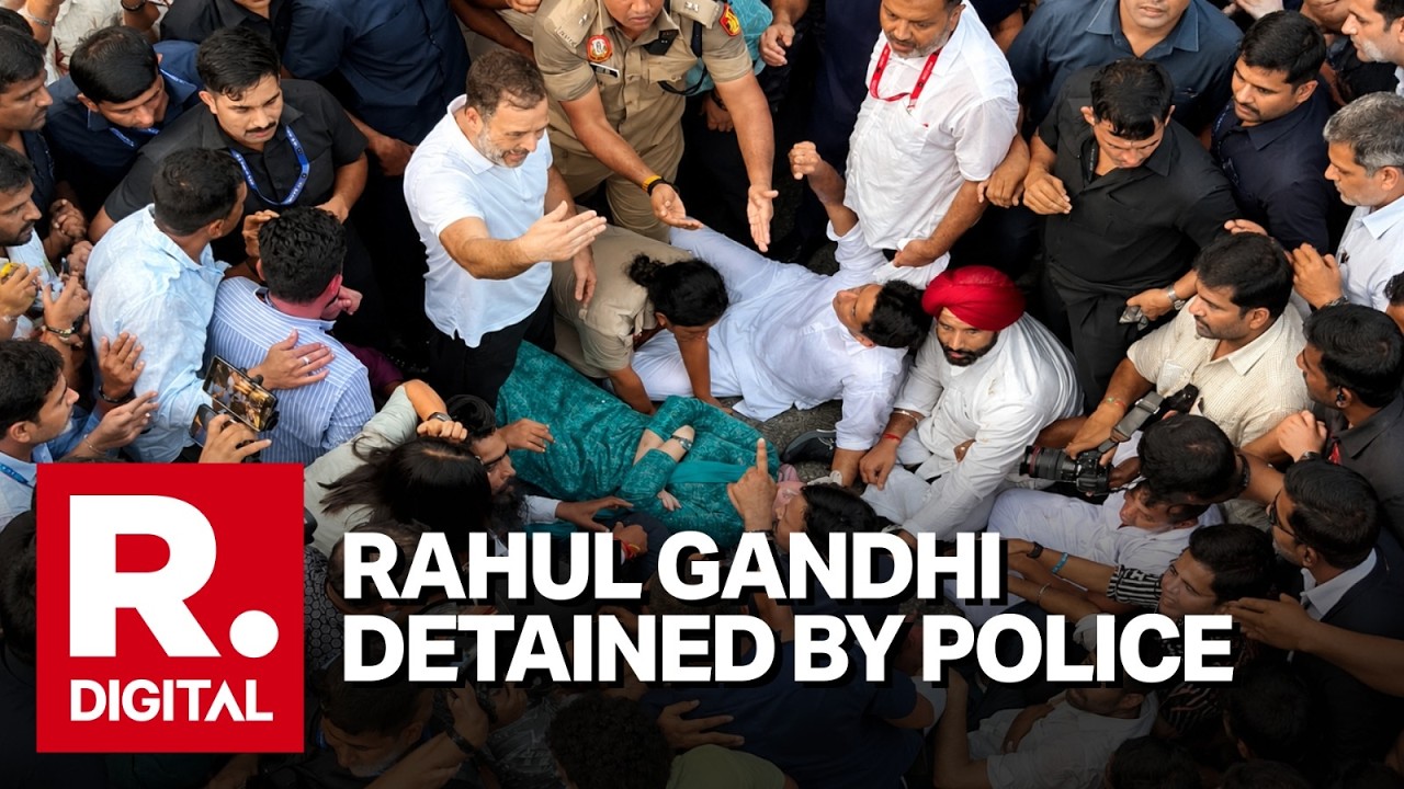 Rahul Gandhi Detained By Delhi Police, Dramatic Video Shows Cops Dragging Him
