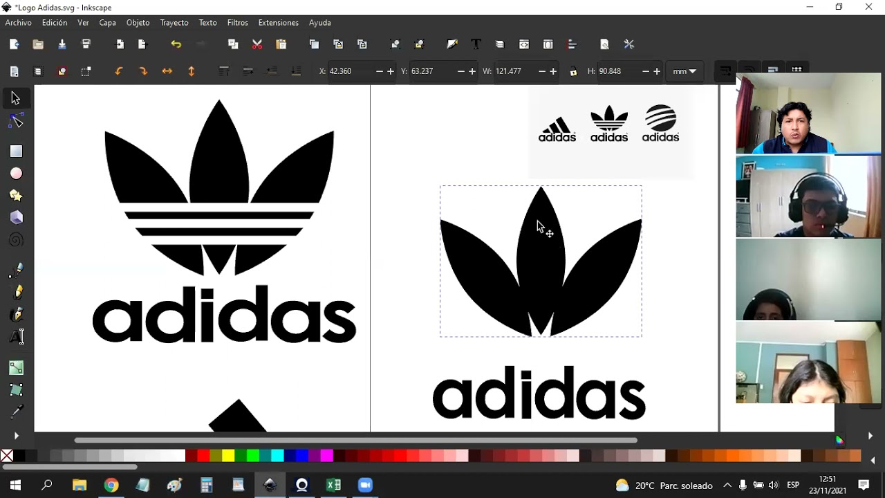Inkscape Tipografía Logo Adidas