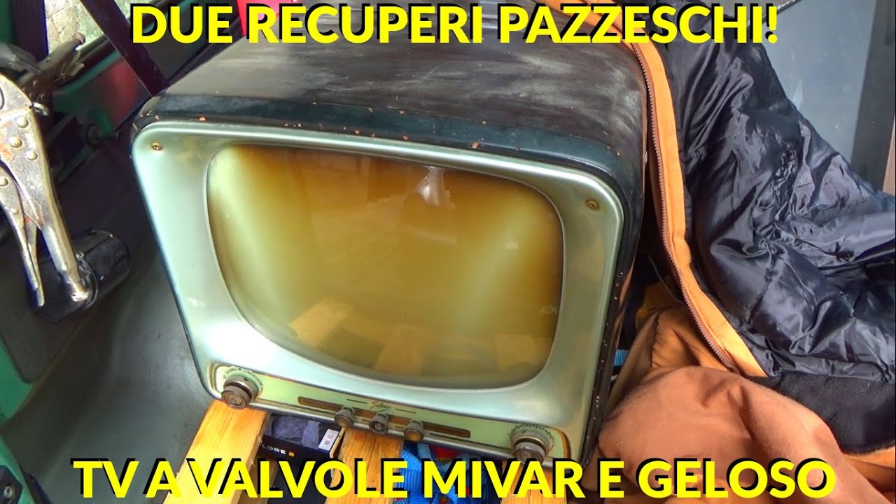 Recupero PAZZESCO: TV a VALVOLE MIVAR e GELOSO! AUGURI! #repair #tv #vintage #crt #television