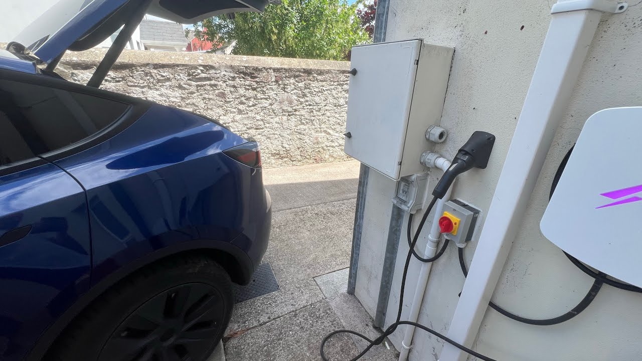 Tesla 2025 Model Y How To Open The Charging Port, And Connect Charging Cable.