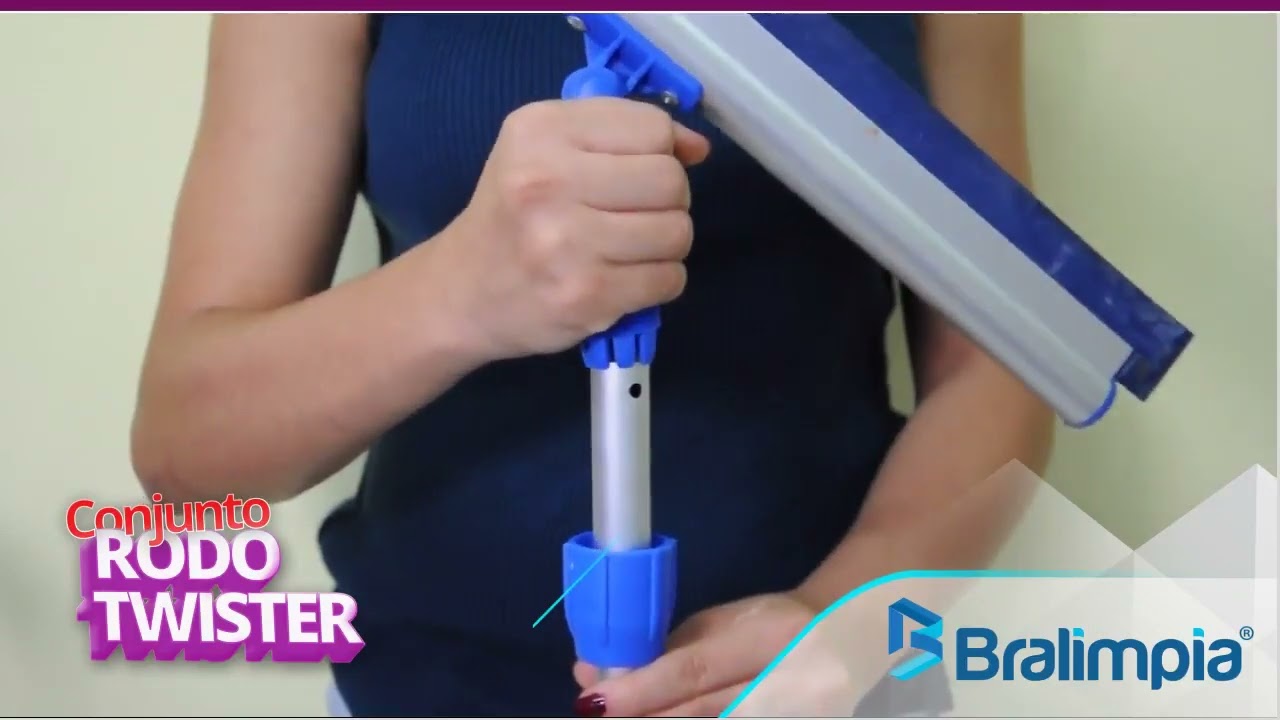 Novo Rodo Twister 45cm  bralimpia original com giro 360º cabo retratil/telescopio 1,40cm aluminio