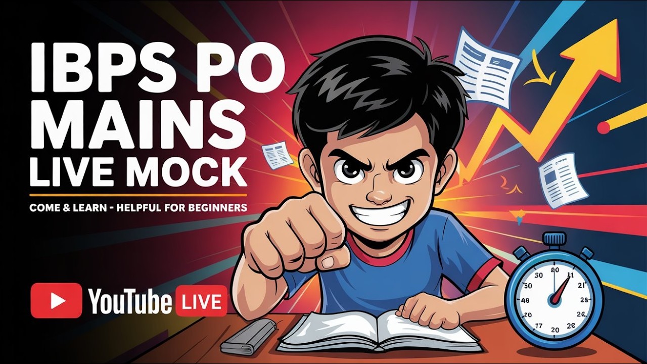 IBPS PO MAINS LIVE FULL MOCK 🔴 | Come & Learn 💪 | Beginners Must Watch 🔥