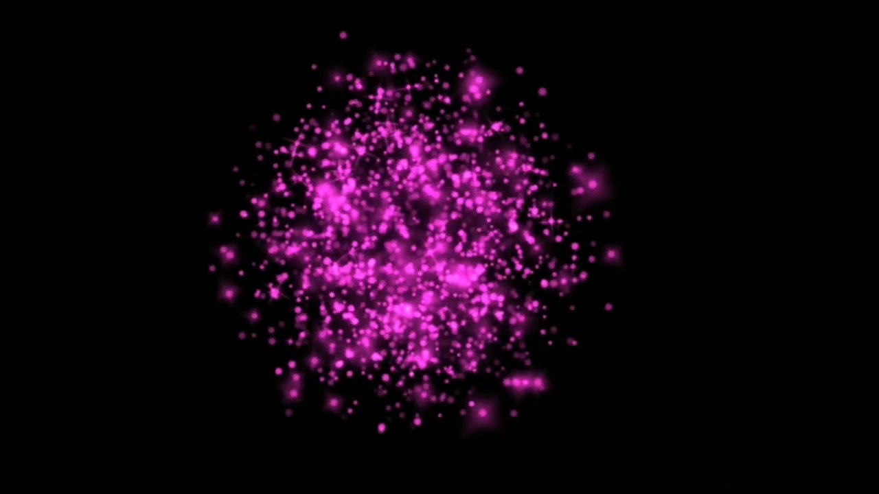 PINK Particles on Black Screen for Overlay effects