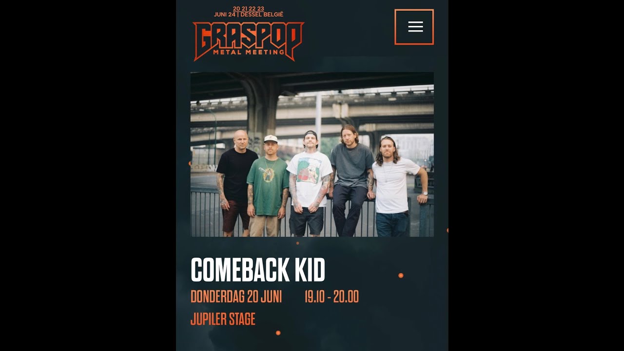 Graspop 2024 - The Comeback Kid Part 2