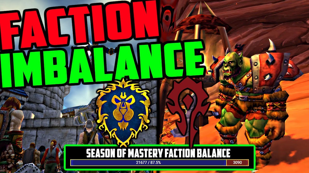 The Faction Imbalance in Classic WoW Season of Mastery - Alliance vs Horde