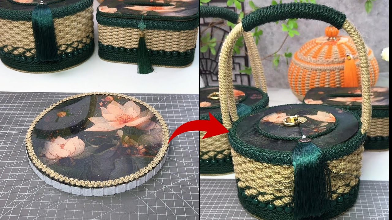 DIY Jute Rope Baskets Easy Crafts for Beginners! #diy #handmade #craft
