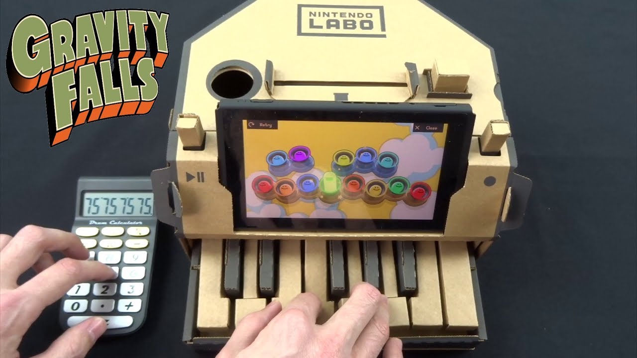 GRAVITY FALLS THEME BUT IT'S PLAYED ON THE NINTENDO LABO AND THE DRUM CALCULATOR