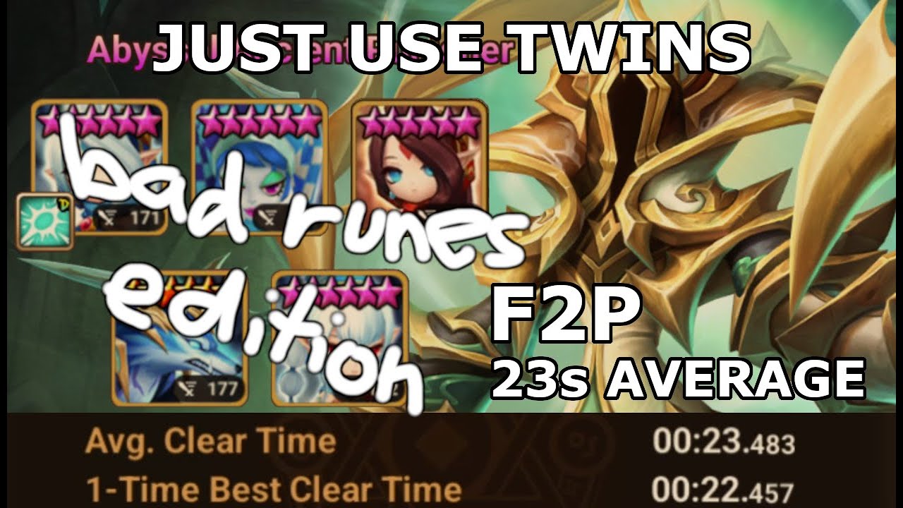 Summoners War Punishers Crypt - 23s Bad Runes Edition