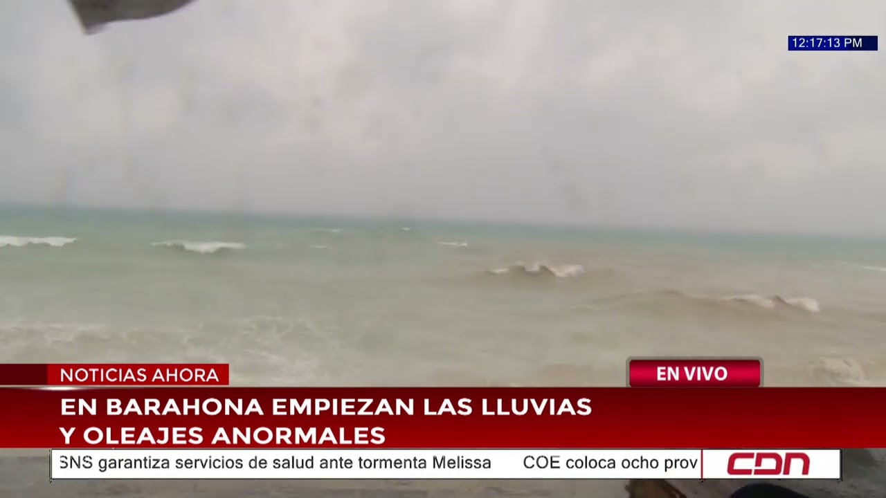 En Barahona empiezan las lluvias y oleajes anormales