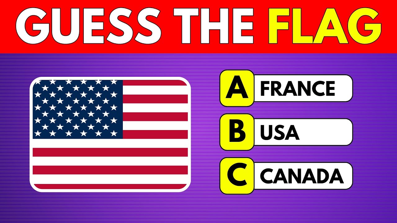 🚩 Guess the Country by the Flag Quiz 🌎 | Can You Guess All 50 Flags