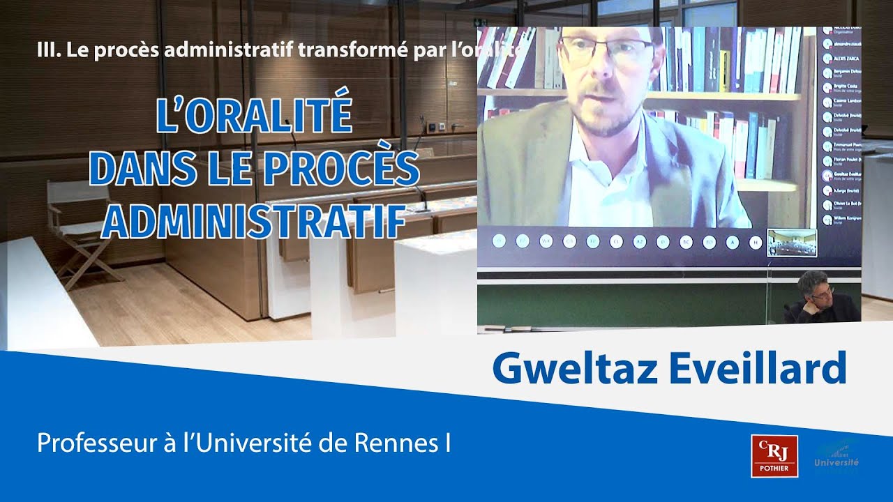 18/18 L’oralité dans le procès administratif : Gweltaz Eveillard
