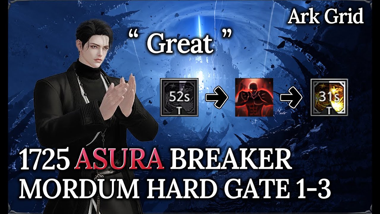 [Lost Ark]1725 Asura Breaker(Ark Grid) - Mordum Raid ACT 3 Hard Gate 1-3