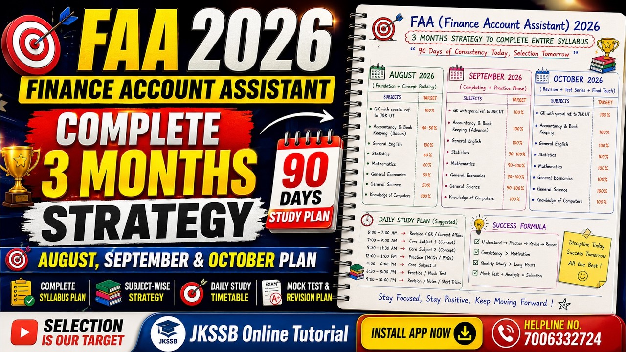 FAA 2026 Complete 3 Months Strategy 🔥 | Finance Account Assistant Preparation Study Plan 2026.