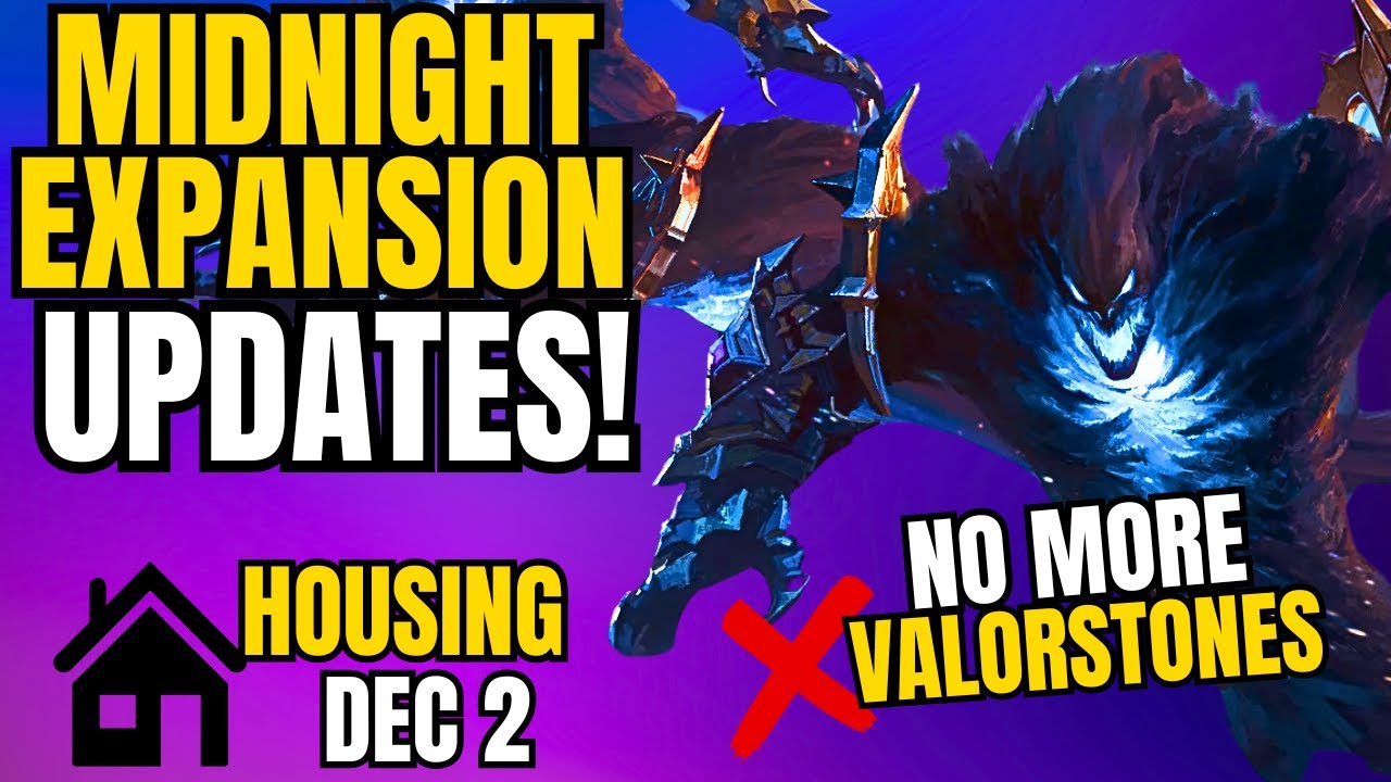 Midnight Expansion Reveals: Talent Changes, No More Valorstones, Player Housing Dec. 2 & More