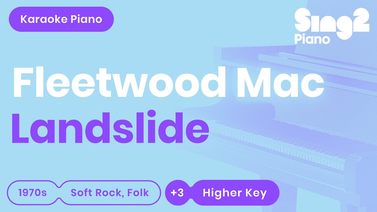 Fleetwood Mac - Landslide (Higher Key) Piano Karaoke