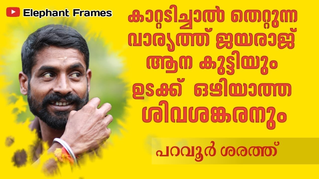 വിരണ്ട് നിൽക്കുന്ന ആനകൾക്ക്  പണി  എടുക്കേണ്ടി വന്ന  സാഹചര്യം /paravoor sharath/elephant frames