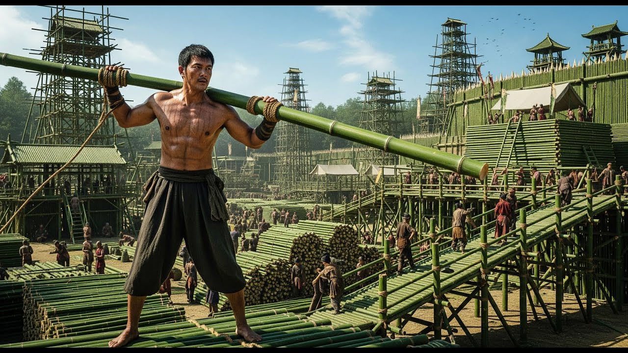 Inside an Ancient Han Construction Site | Bamboo Structures & Hard Labor