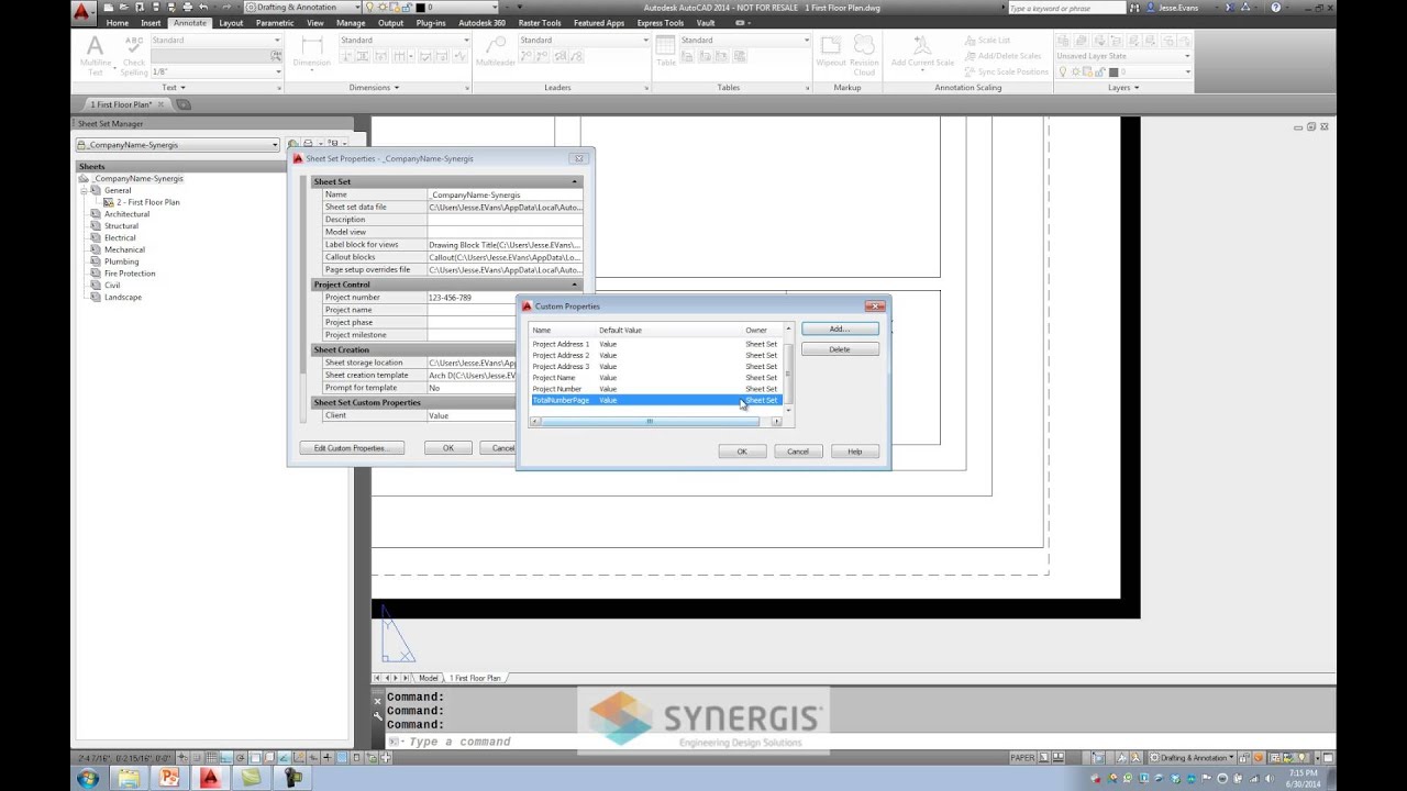 Custom AutoCAD Sheet Set Template Workflow