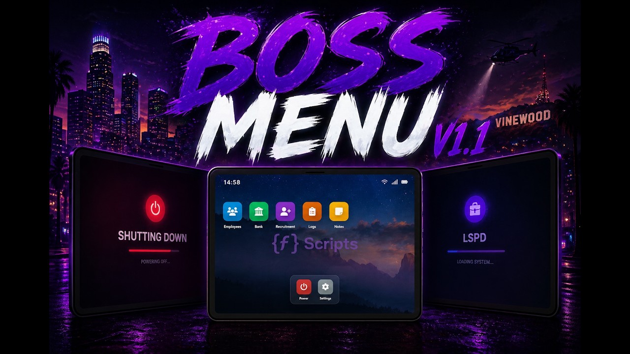 [ESX] Free FiveM Script Boss Menu V1.1