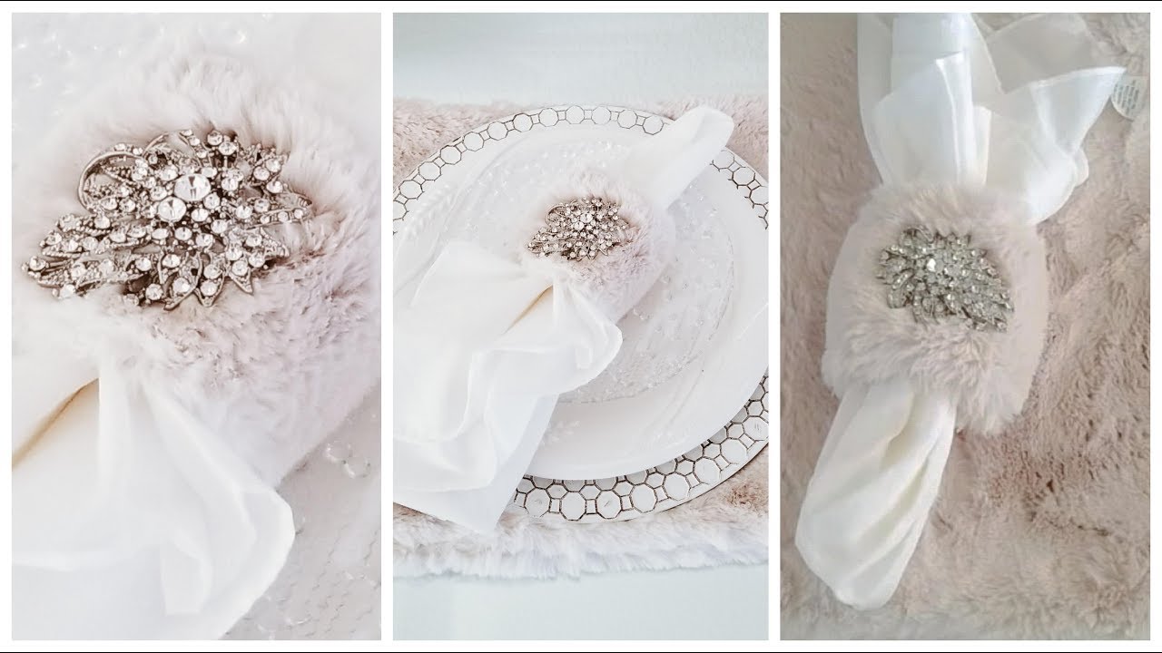 DIY | GLAM FAUX FUR PLACEMAT DECOR | INEXPENSIVE DIY |  QUICK AND EASY TO MAKE