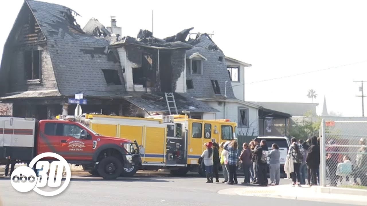 Mother and 2 children killed in house fire in Porterville, officials say