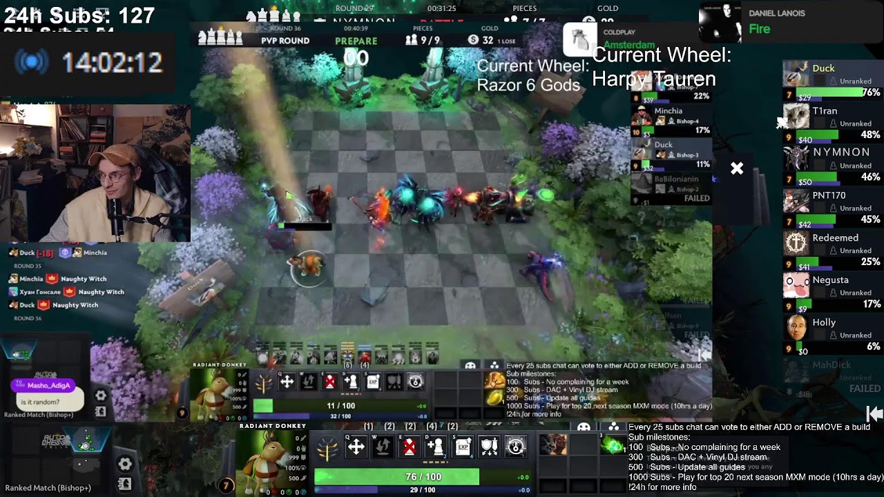 Auto Chess | 24h Stream | Unranked to Queen with Wheel