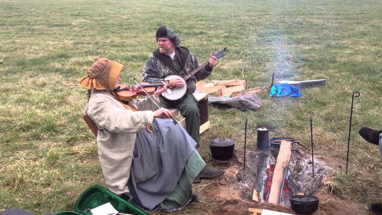 Civil War Reenactment songs, Jazzbanjorex meet re-enactors, Pea Ridge Arkansas battlefield