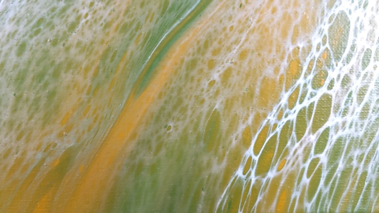 Smokey Swipes over Green and Sienna