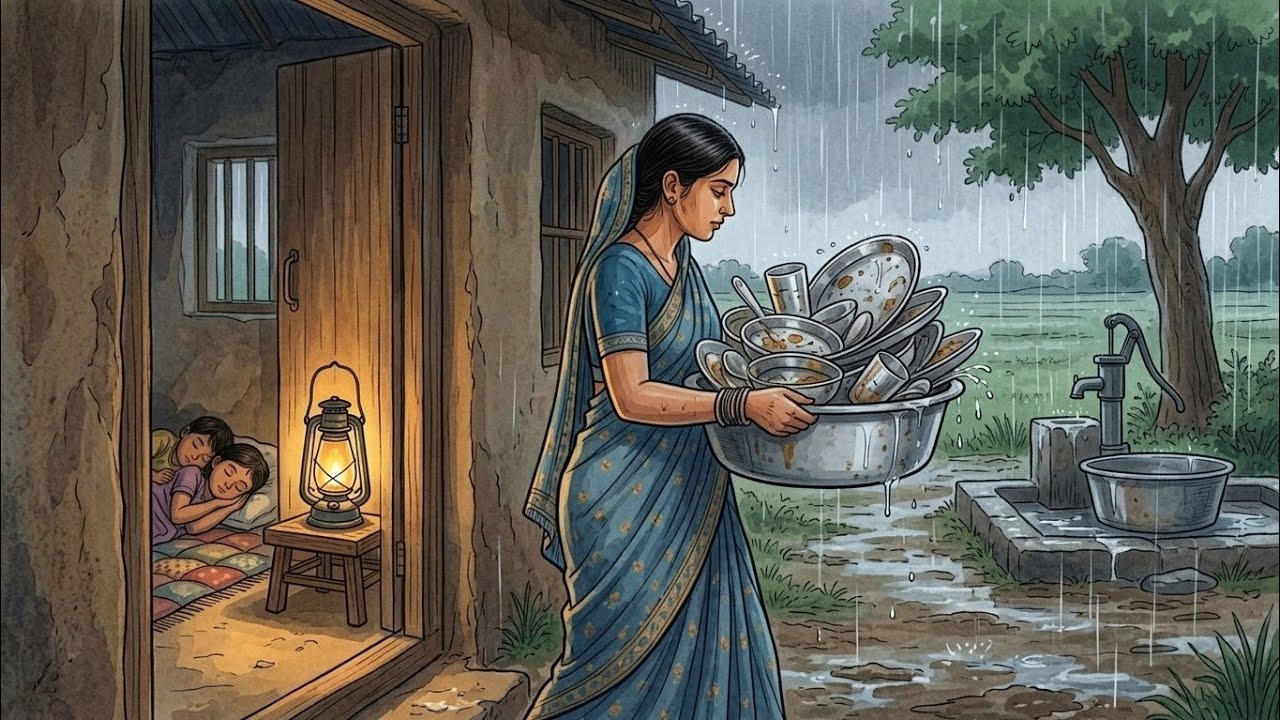 &ldquo;Rainy Village Life 🌧️ | Daily Routine of a Village Mother | Ghibli Style ASMR&rdquo;