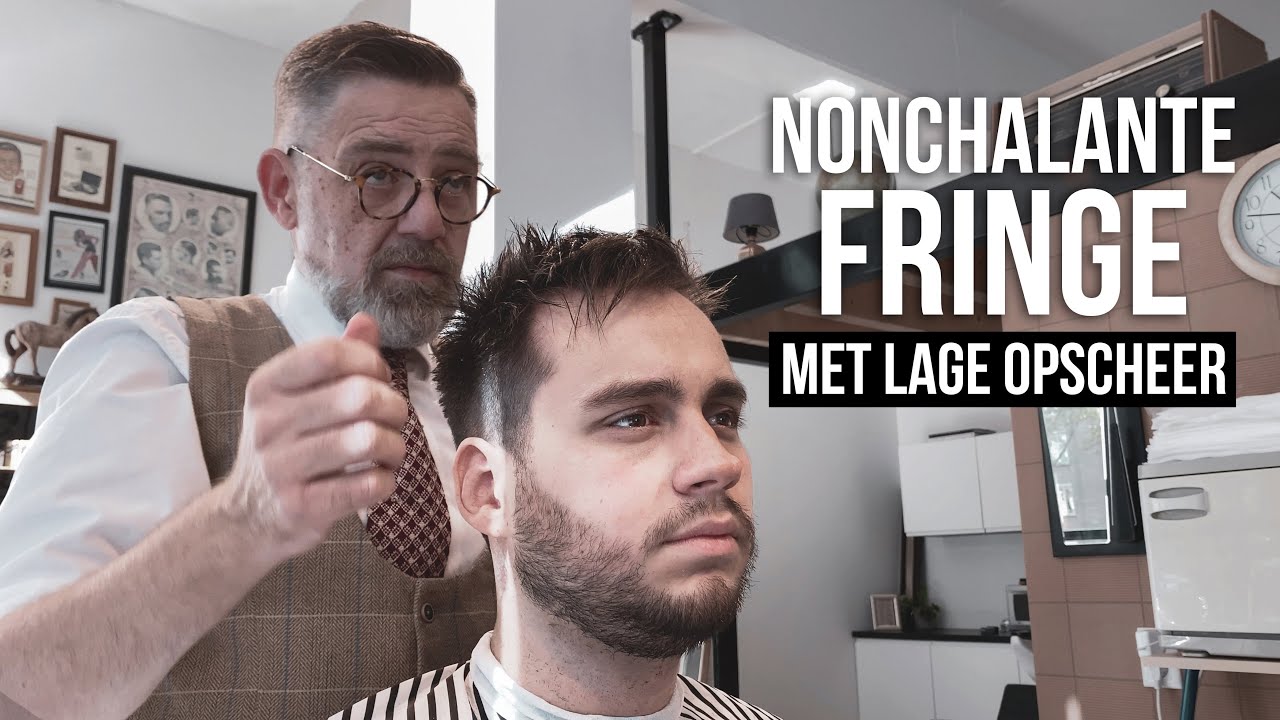 Nonchalante fringe met lage opscheer | Kort mannen kapsel | Out of bed look | Tino