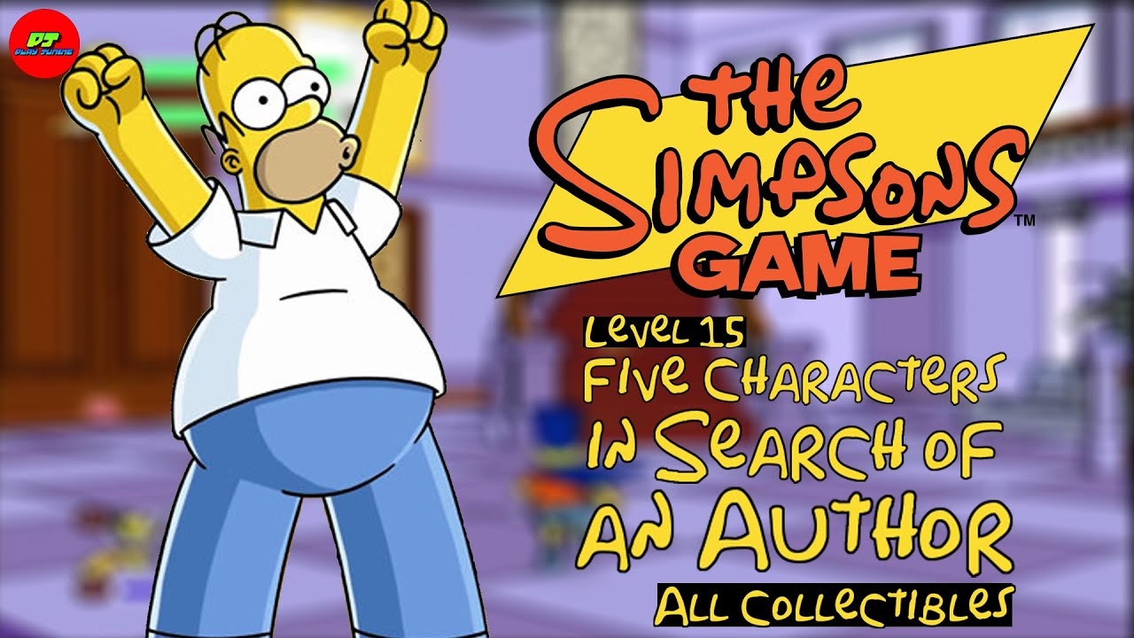The Simpsons Game PS2: Level 15 - Five Characters in Search of an Author (All Collectibles)