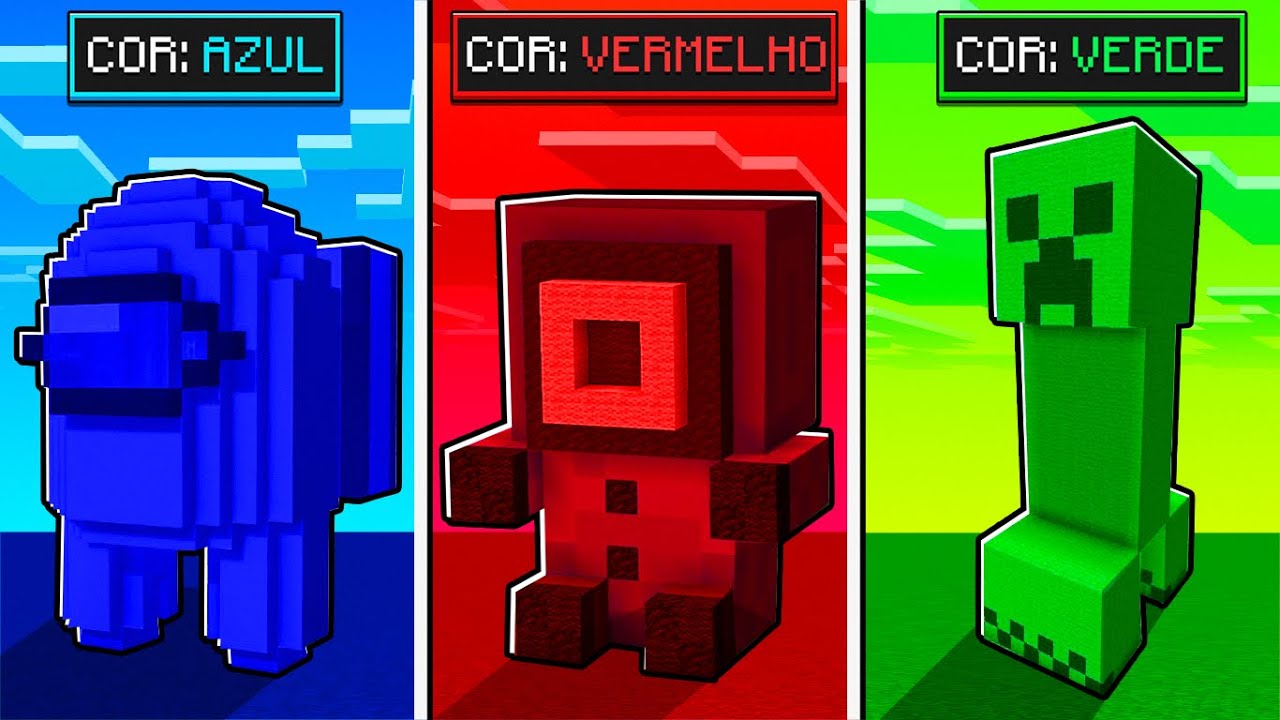 fiz meus Fãs construírem com apenas 1 Cor no Minecraft!