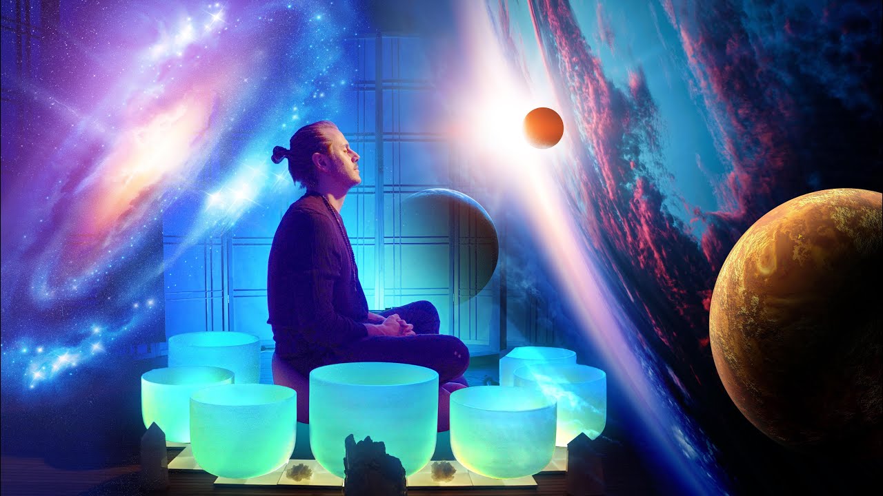 4 hrs full solar system guided meditation through the planets | Singing bowls sound bath meditation