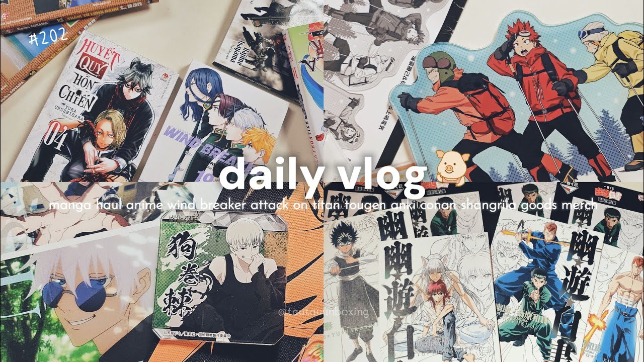 【Daily Vlog】Manga Haul ✩ Unboxing anime goods,merch & truyện mới July || オタク || アニメ✨Tầu Tẩu🐽