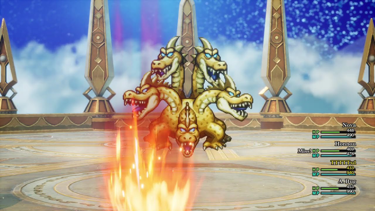 Dragon Quest III HD-2D Remake: Grand Dragon Boss Fight Win in 10 Turns on Draconian Quest Difficulty