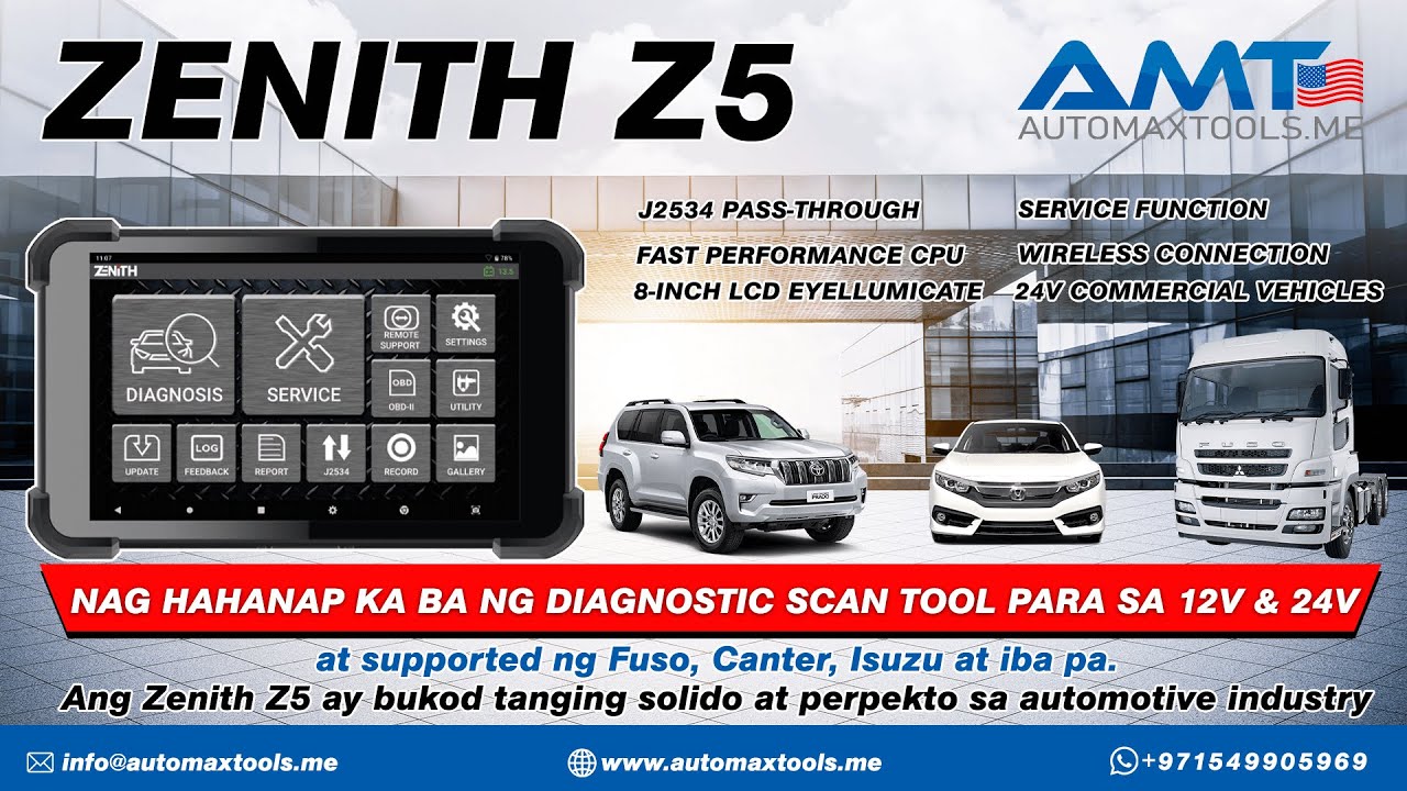 Best Scan Tool for Isuzu Hino and Fuso - Automax Tools | Zenith Z5