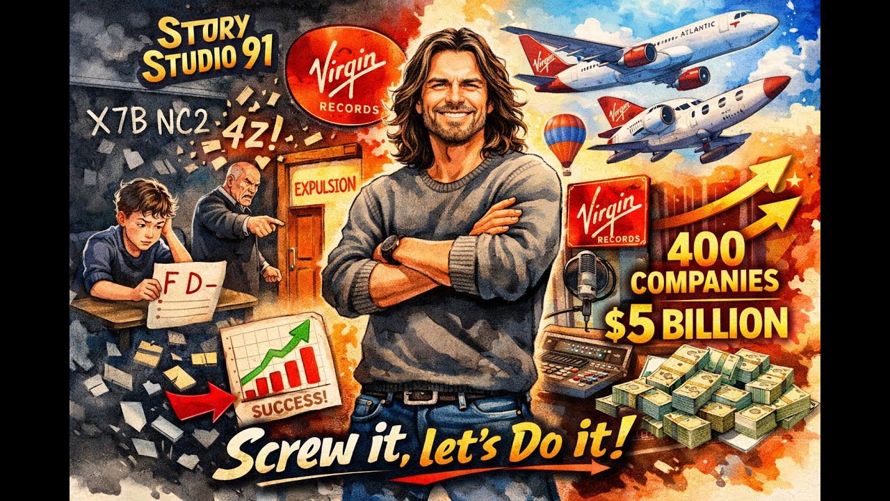 Dyslexic Dropout to $5 Billion Empire: Richard Branson Story | Story Studio 91