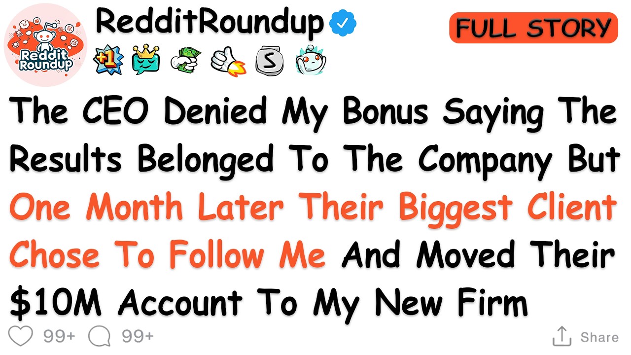 My CEO Refused My Bonus Claiming My Work Belonged To The Company But A Month Later Their...