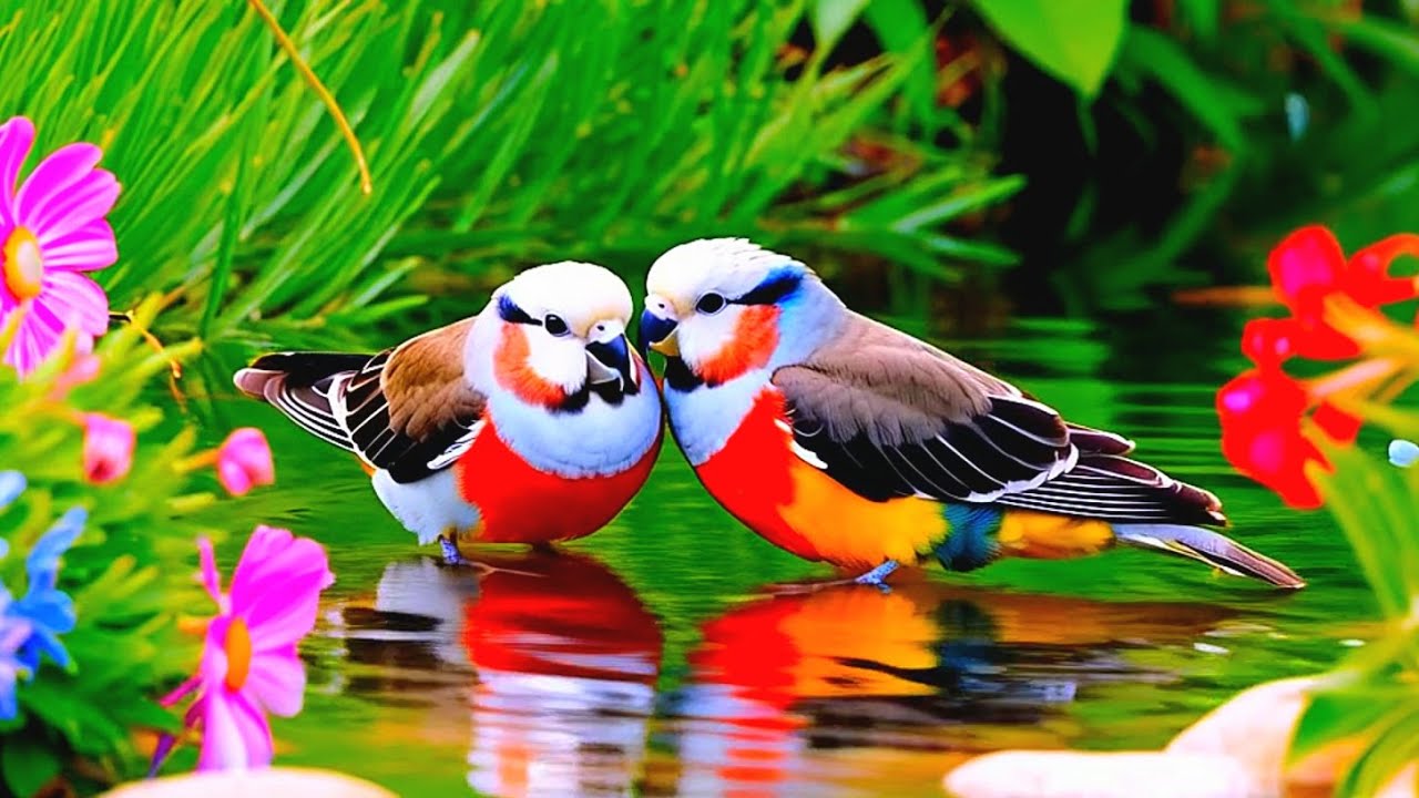 Birdsong in Forest & Relaxing Music &ndash; Beautiful Birds in the Garden Flower #birdsong #RelaxingMusic