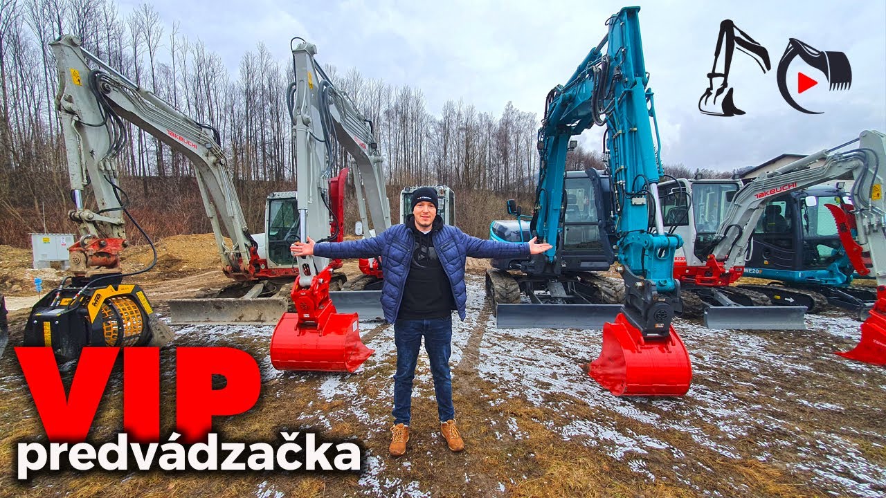 VIP predv&aacute;dzačka firmy MAS TECHNIK | TAKEUCHI, SUNWARD, MB CRUSHER, MINICH THUMBS