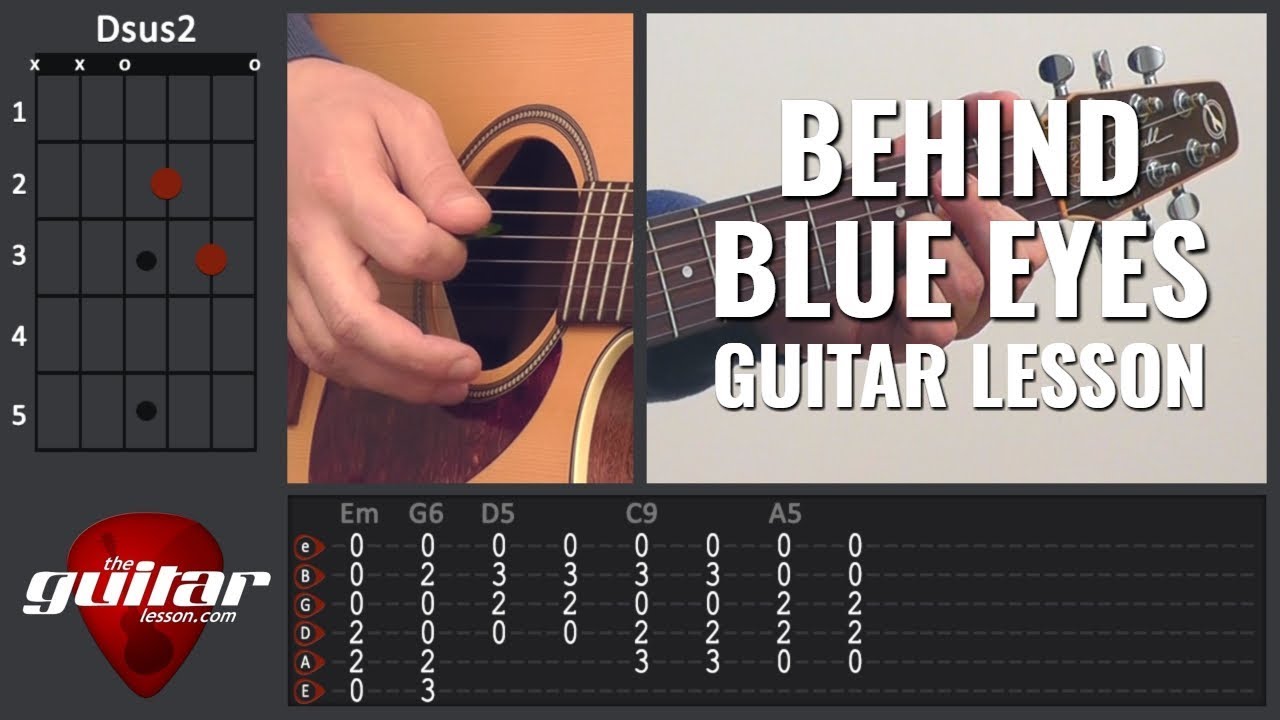 Behind Blue Eyes guitar lesson | Limp Bizkit | Tabs & Chords