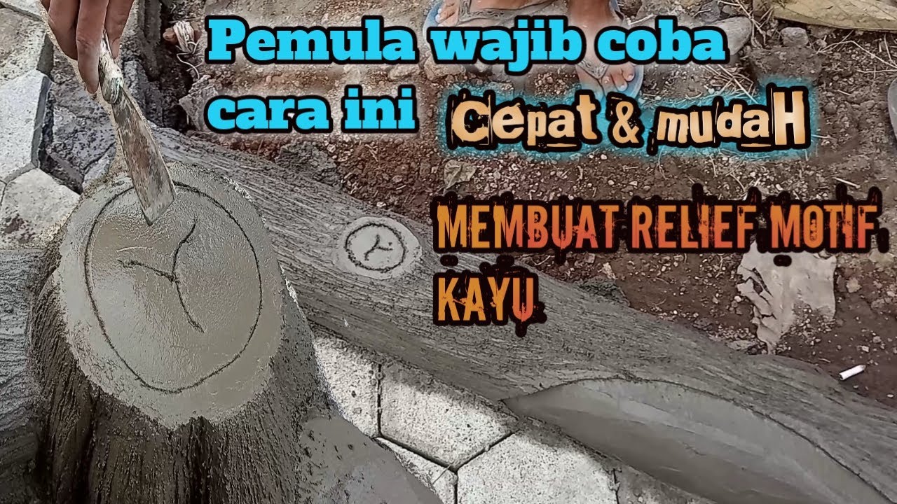 Cara membuat relief motif kayu gak pakai lama