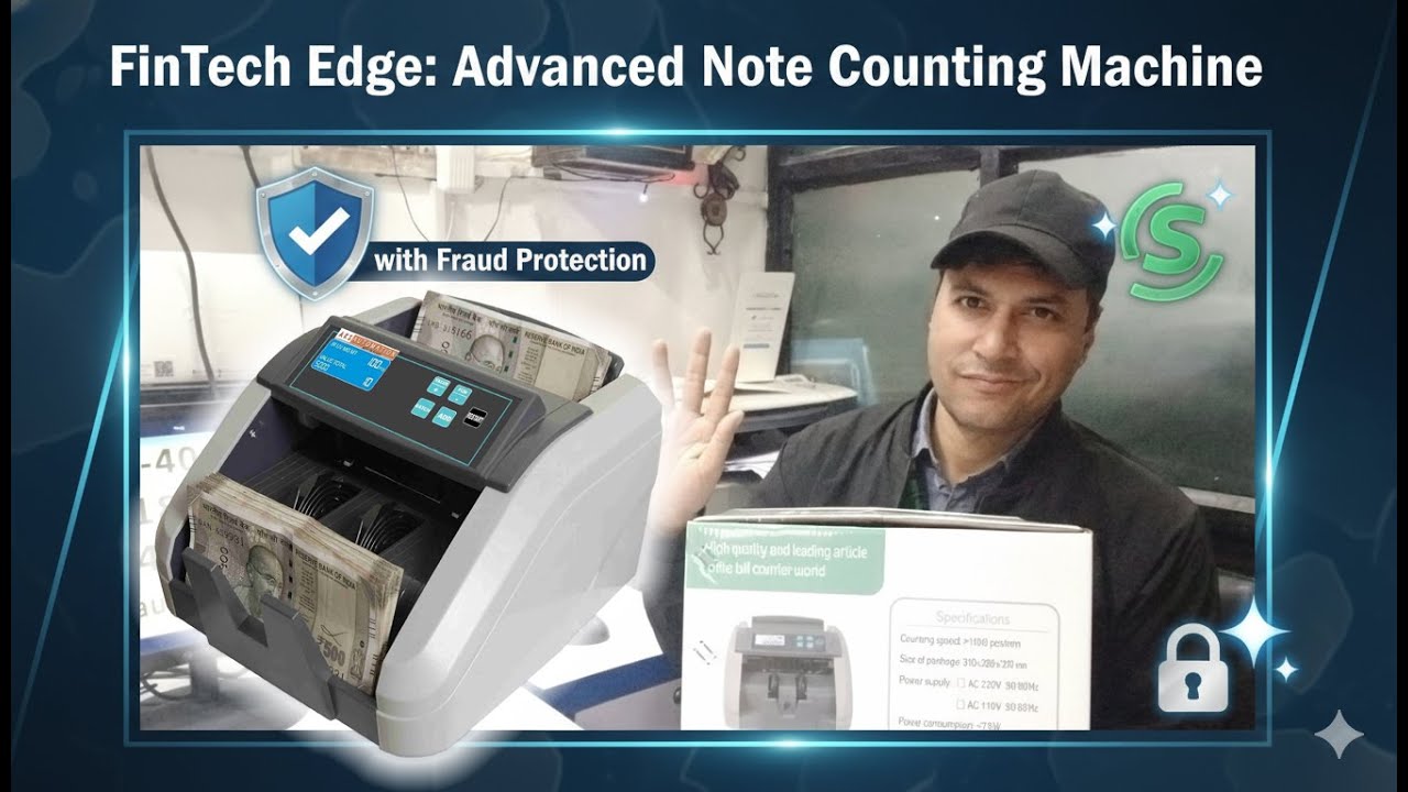 FinTech Edge: Advanced Note Counting Machine with Fraud Protection 🛡️✨