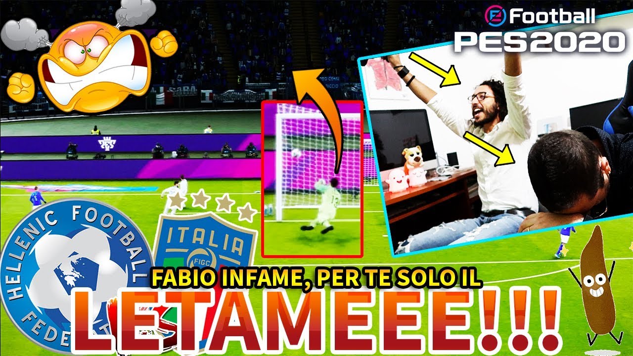 INFAME!!! INFAME!!! INFAME!!! INFAMEEE!!! ITALIA-GRECIA [EFOOTBALL PES 2020]
