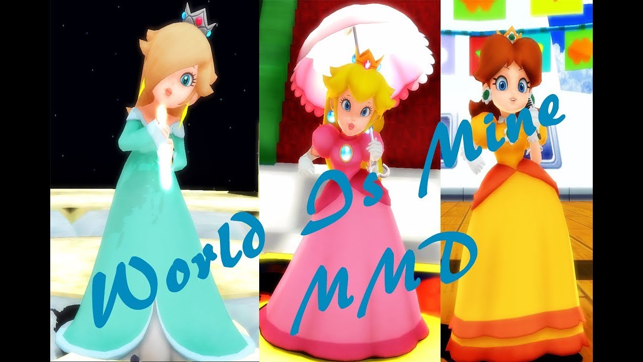 World Is Mine MMD (Princess Rosalina, Peach, and Daisy)ワールドイズマイン