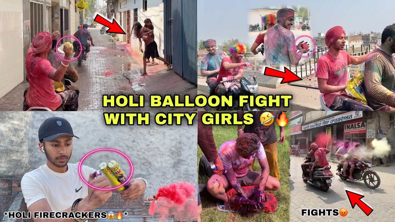 Holi Firecracker Gone wrong 2022😱🔥 - *Kudia v ni Shadian* Balloon Fights, Gulal, pakka rang