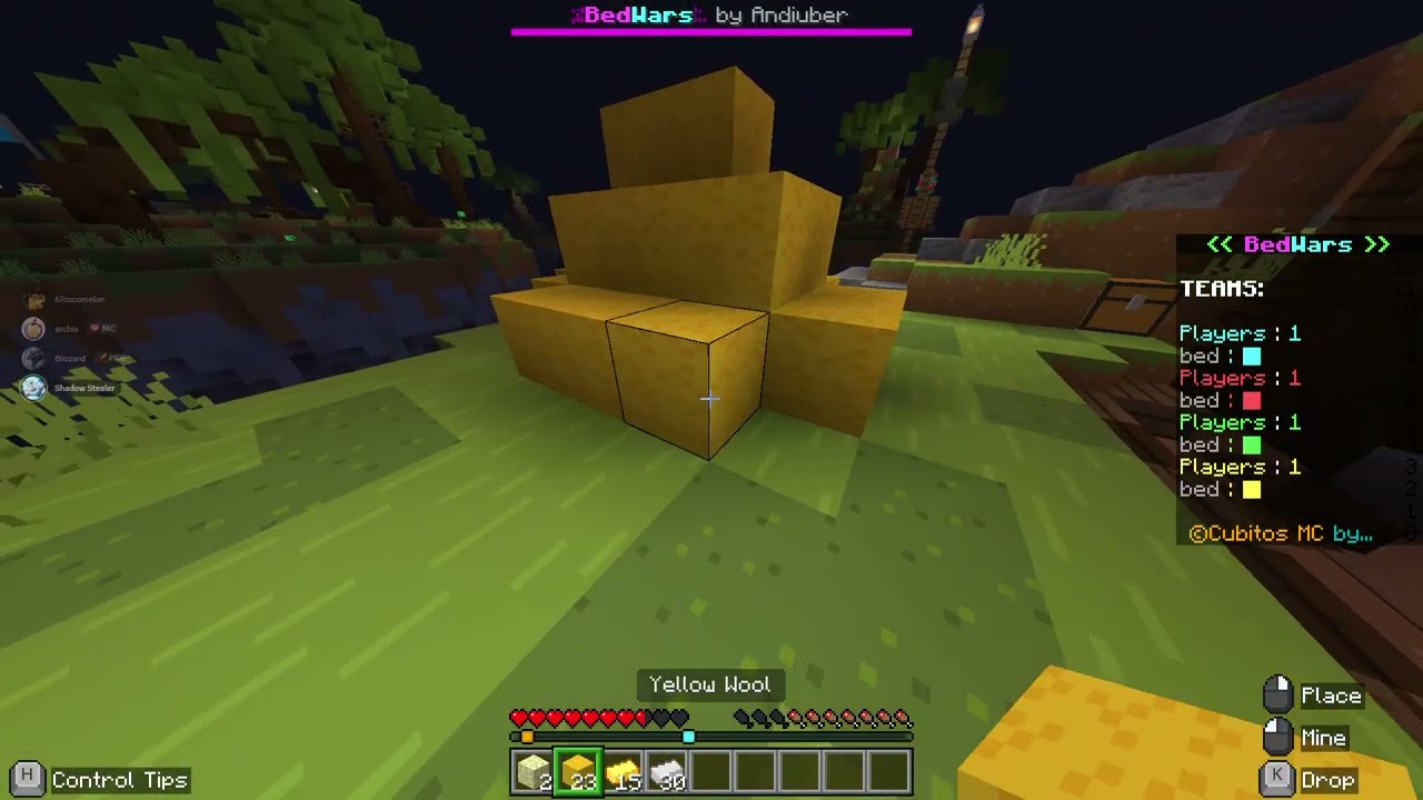 If I die in bedwars, I take out a piece of my cube