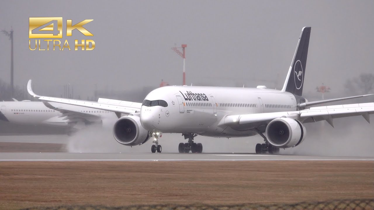 Airbus A350-941 from Lufthansa D-AIXI arrival at Munich Airport MUC EDDM