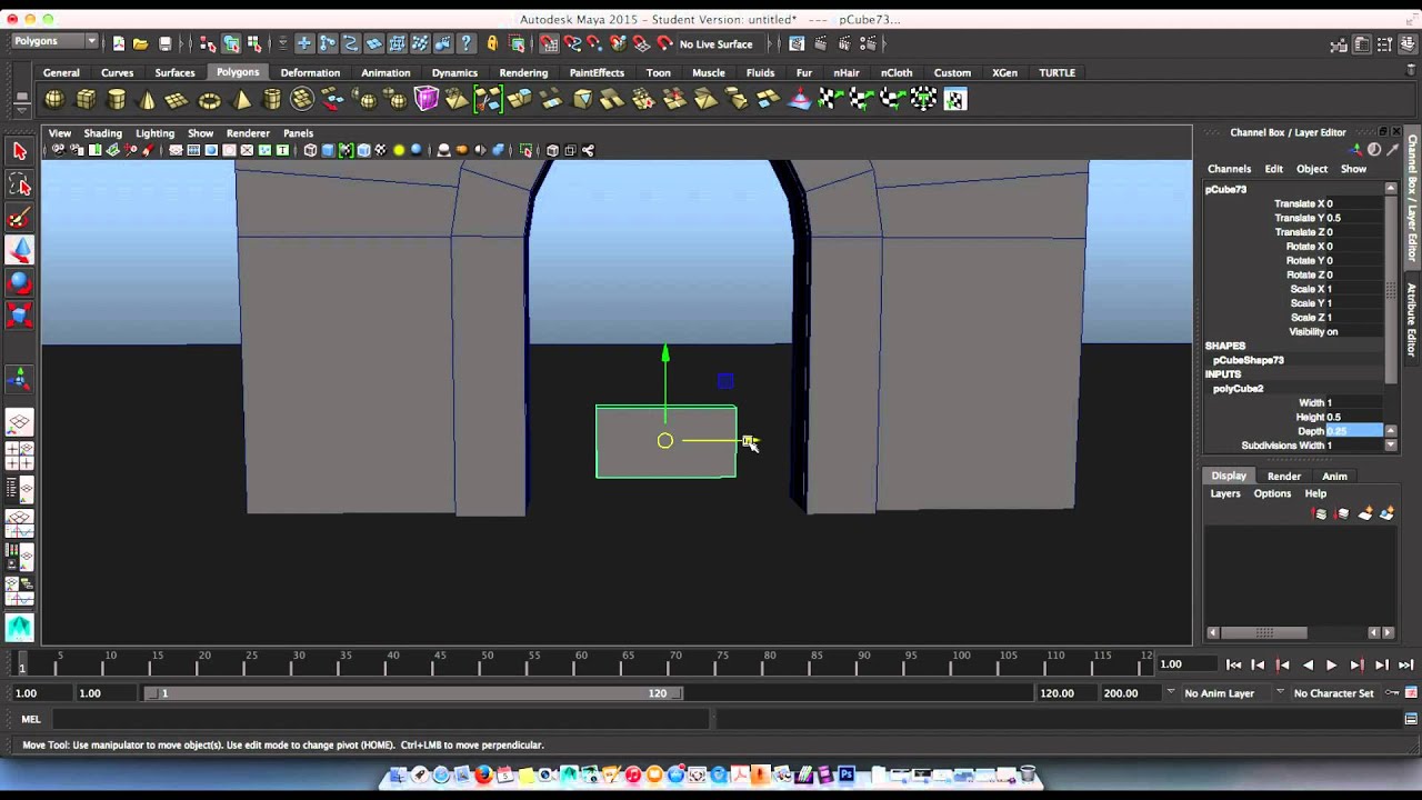 Maya 2015 Game Environment Modelling 01- Archway opening