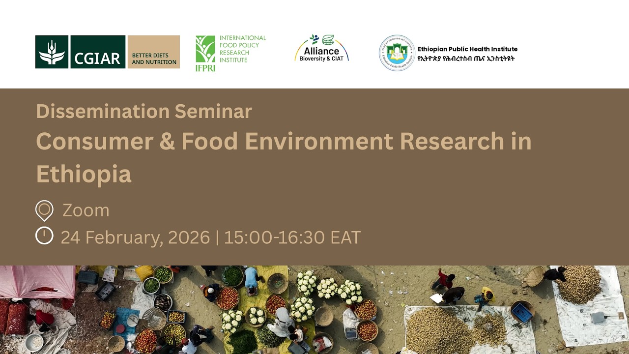 Better Diets & Nutrition Dissemination Seminar on Consumer & Food Environment Research in Ethiopia